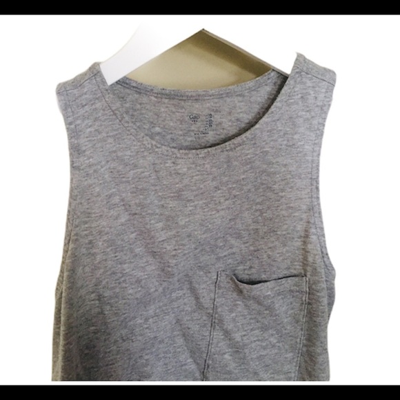 GAP Pocket Muscle Tank/Top Grey With Scoop Neck Size XSmall - Picture 5 of 7